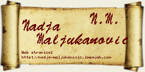 Nadja Maljukanović vizit kartica